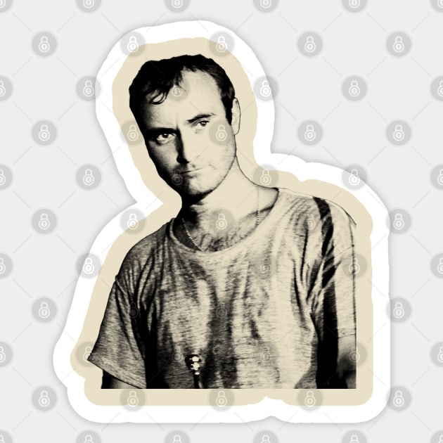 Phil Collins // Vintage Style Design Sticker by Indanafebry